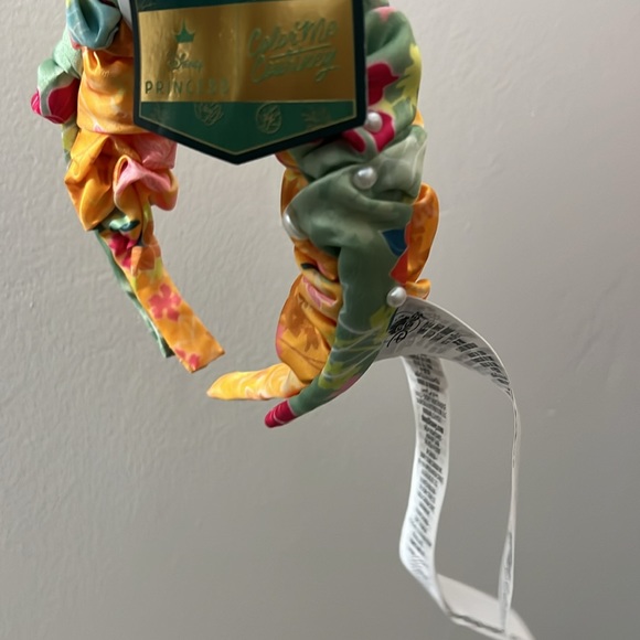 •nwt Disney Princess girls headbands two pack green yellow faux pearls stretch - Picture 4 of 7